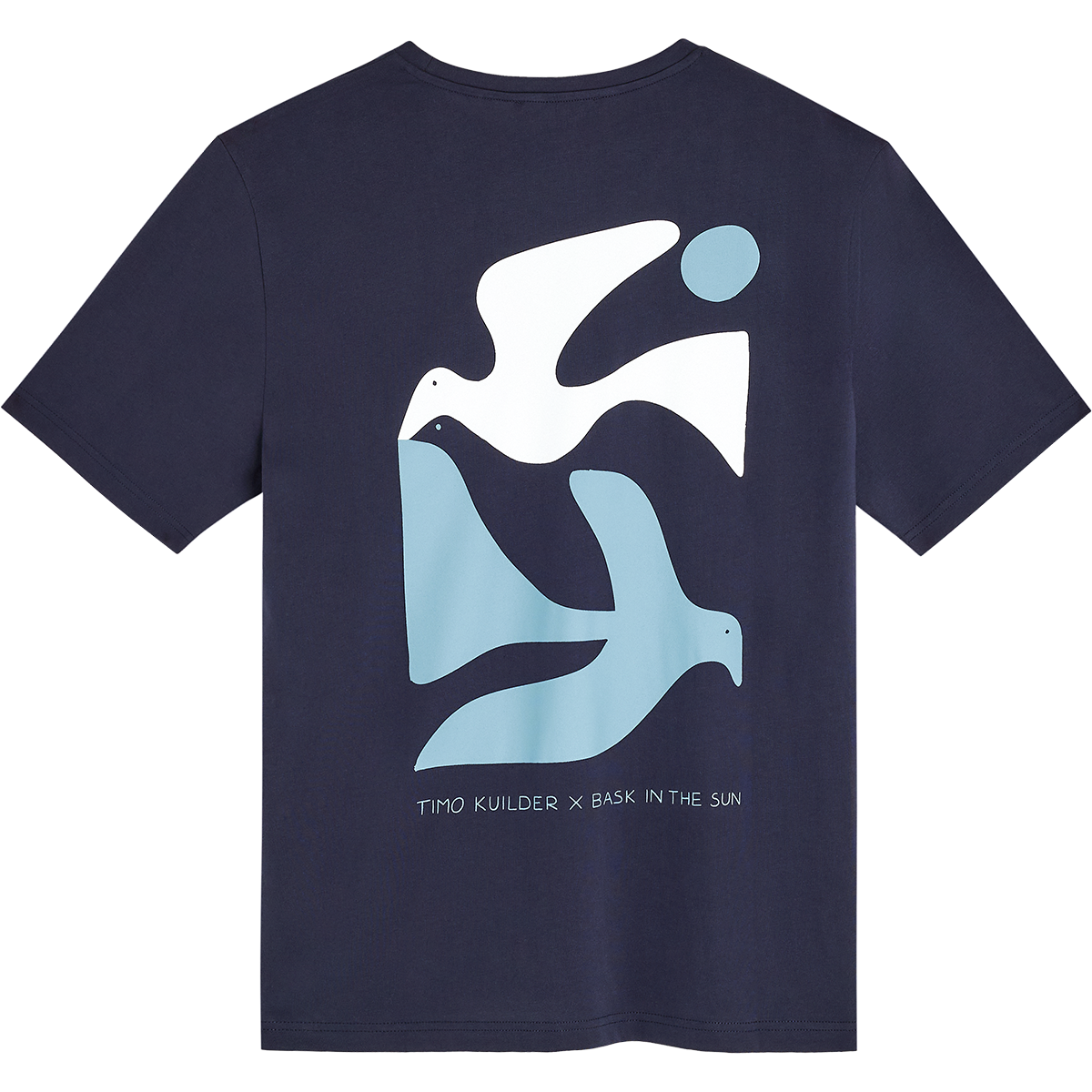 Bask in the Sun Peace Tee Navy Herren T-Shirt Rgular Fit blau